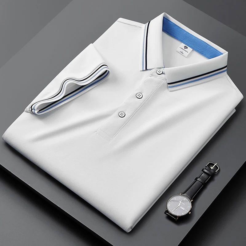 O'LYN White Short-sleeve Polo Cotton Men's T-Shirt