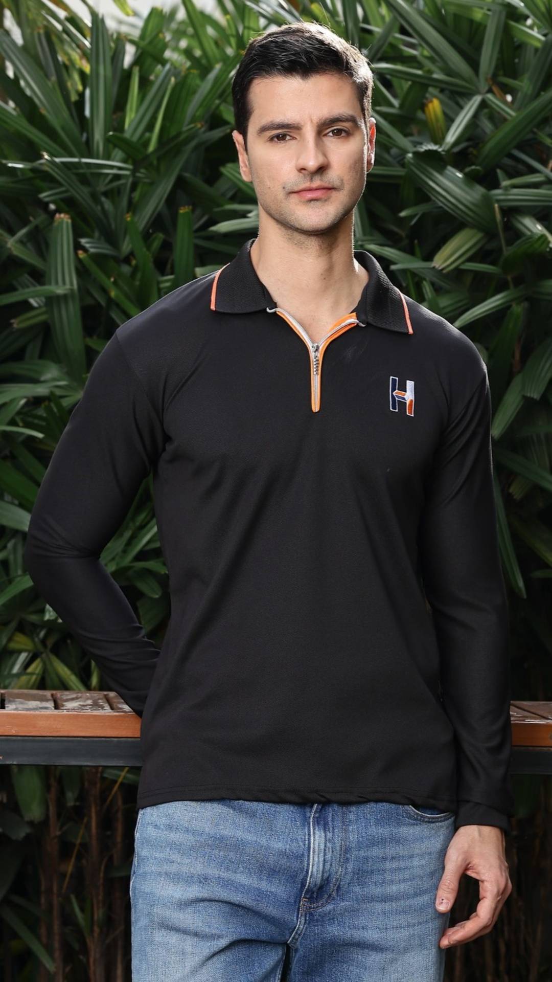 O'LYN DOVE FULL SLEEVE POLO COTTON MEN TSHIRT