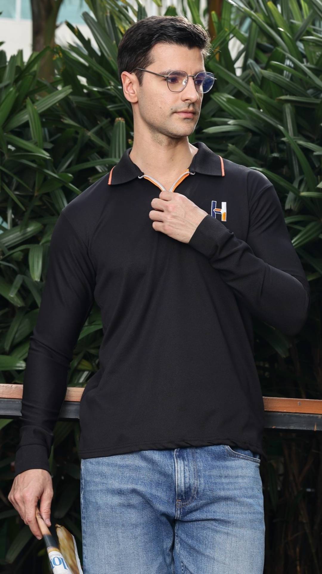 O'LYN DOVE FULL SLEEVE POLO COTTON MEN TSHIRT