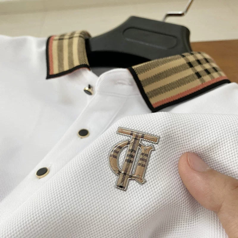 O'LYN DAISY WHITE POLO COTTON MEN T-SHIRT