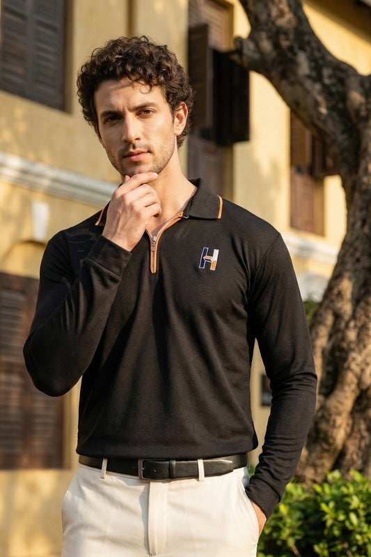 Dove Zipper Polo T