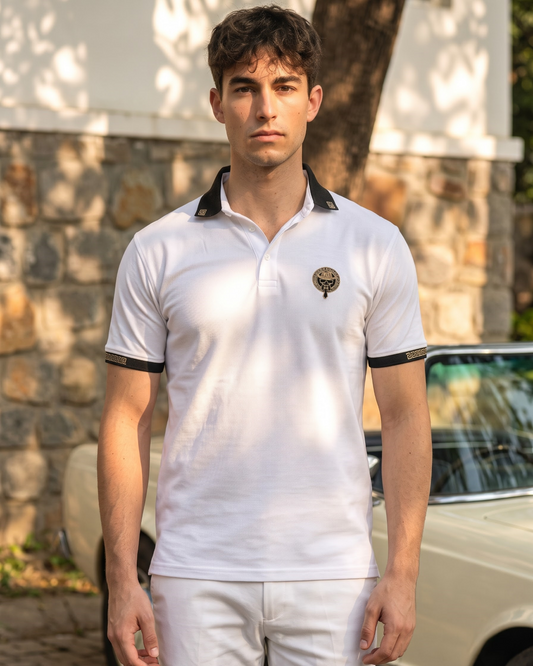 Pearl Embroidered Polo. W.B.