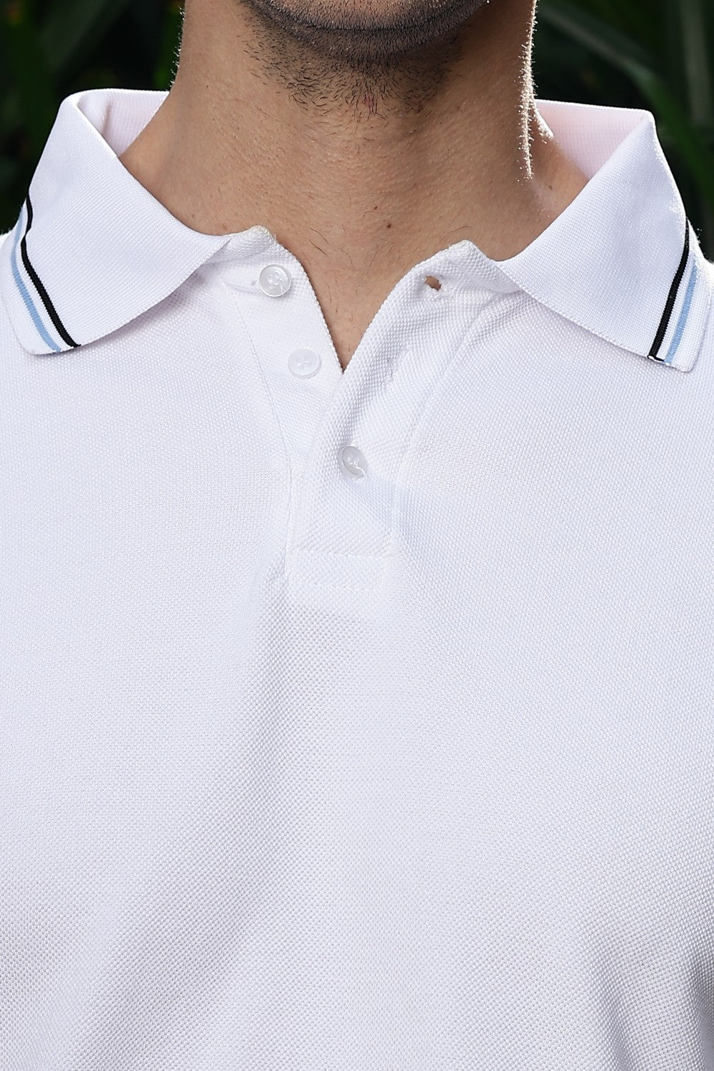 O'LYN CANYON WHITE  POLO COTTON MEN T-SHIRT