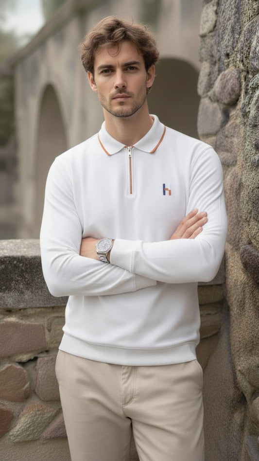 O'LYN DOVE FULL SLEEVE POLO COTTON MEN TSHIRT