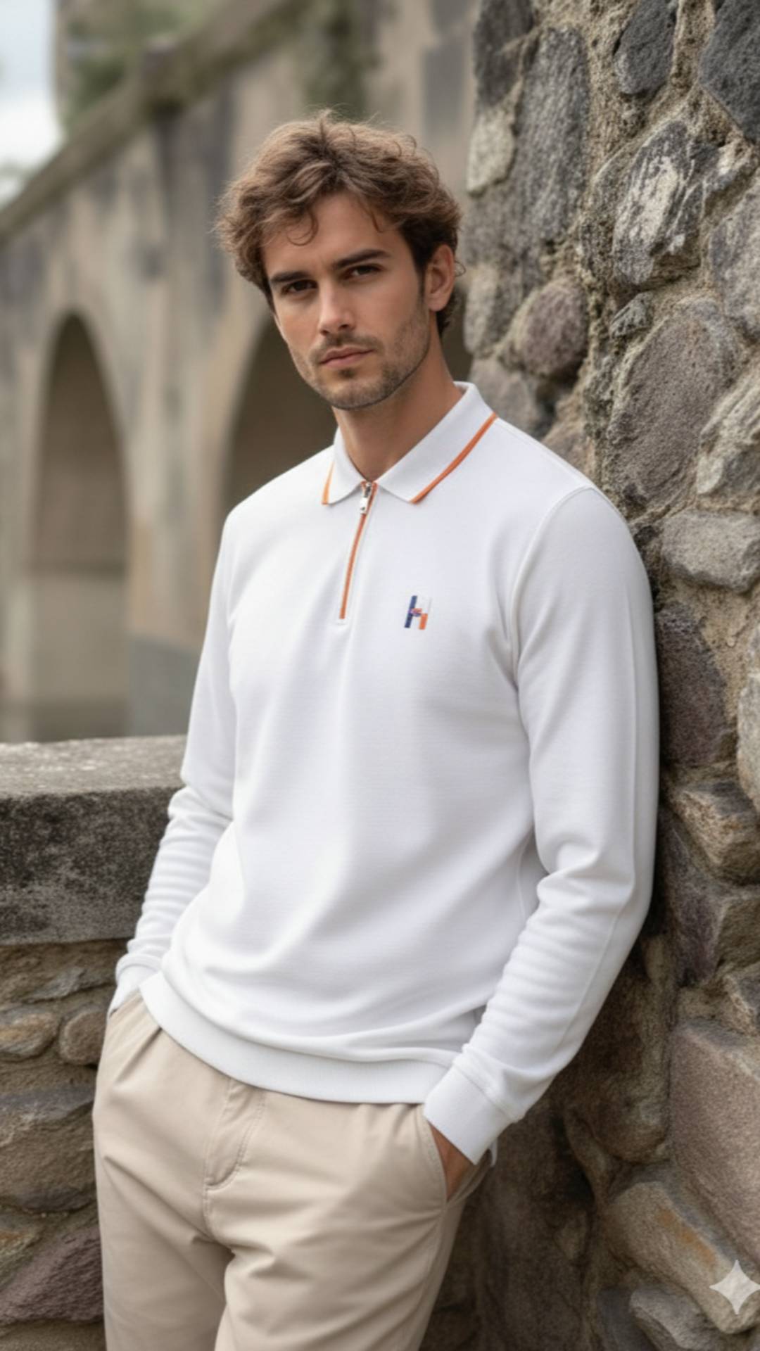 O'LYN DOVE FULL SLEEVE POLO COTTON MEN TSHIRT