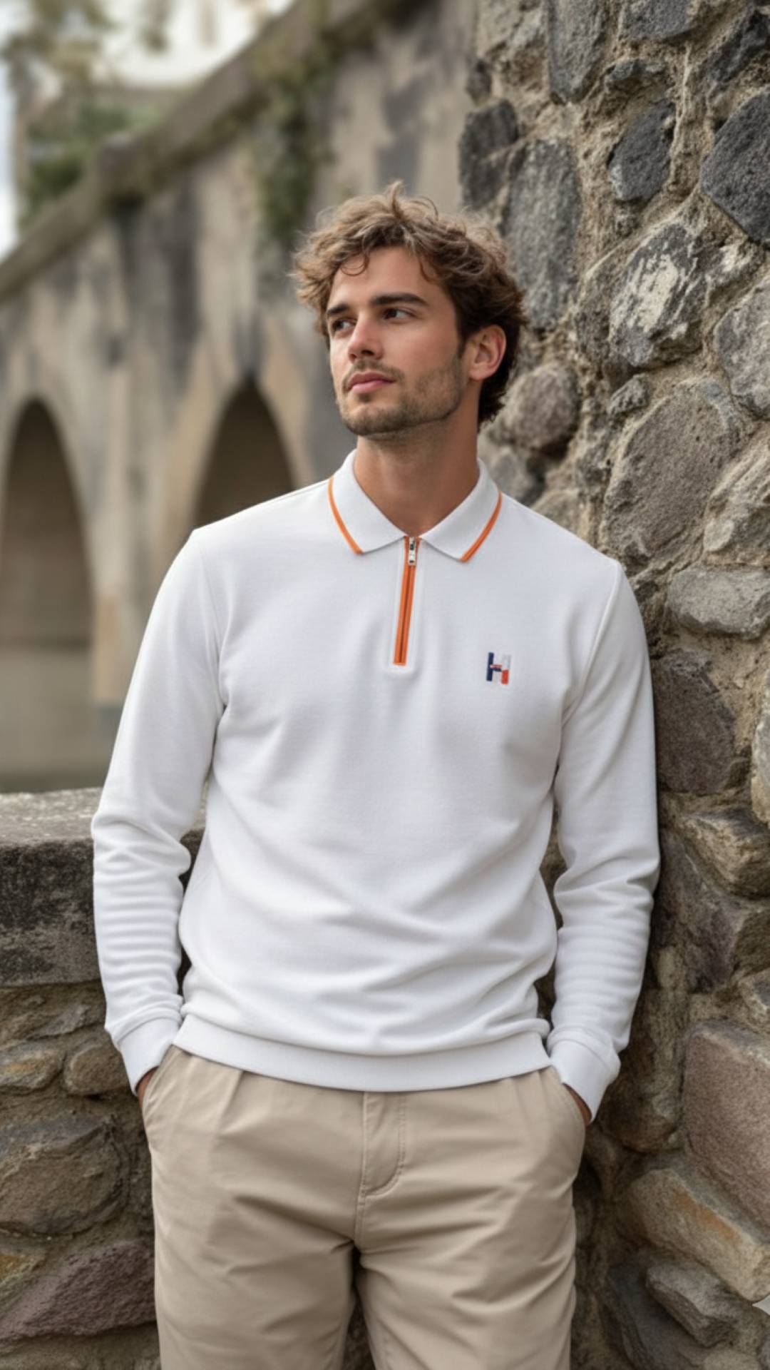 O'LYN DOVE FULL SLEEVE POLO COTTON MEN TSHIRT
