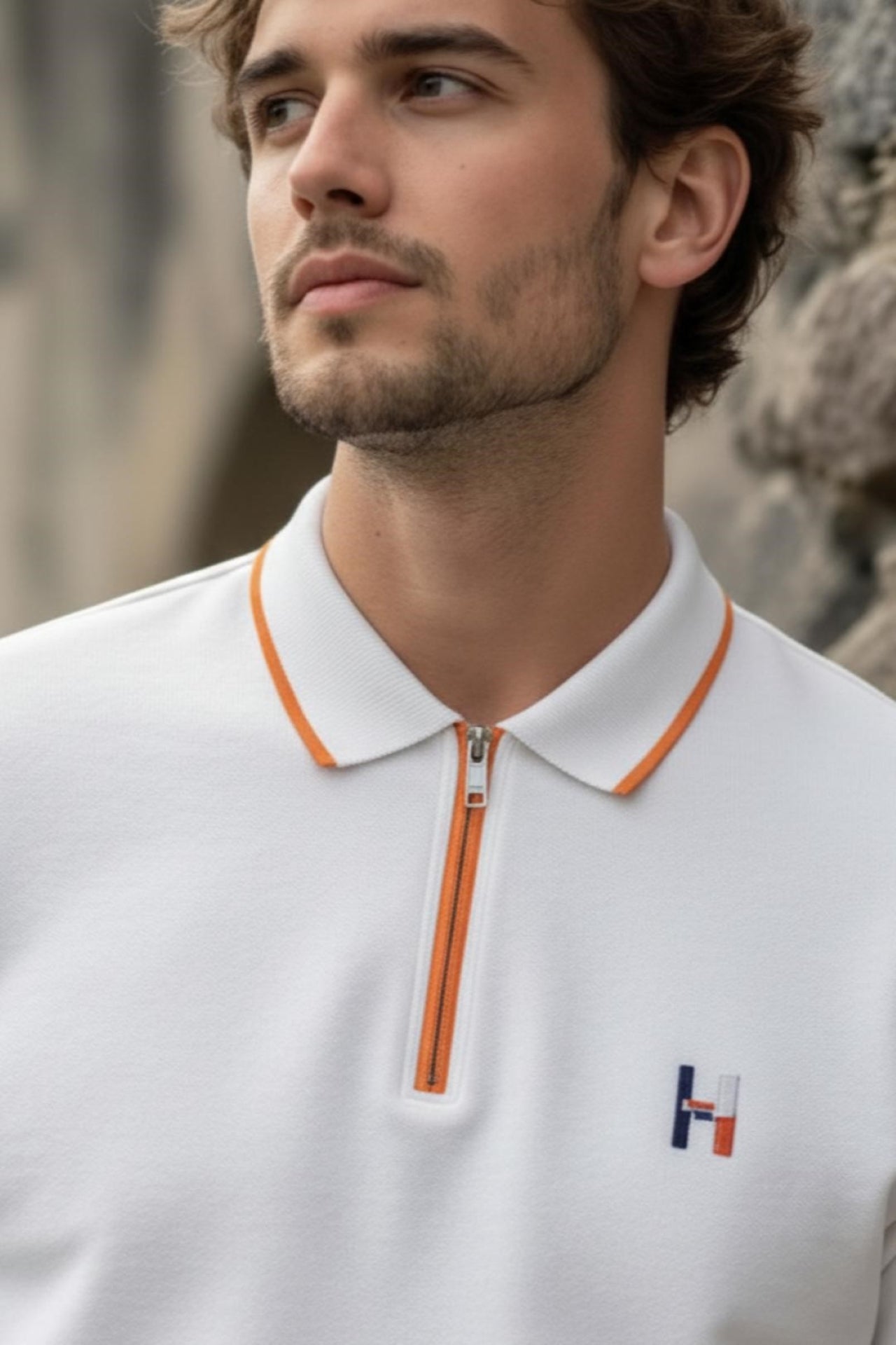 Dove Zipper Polo T