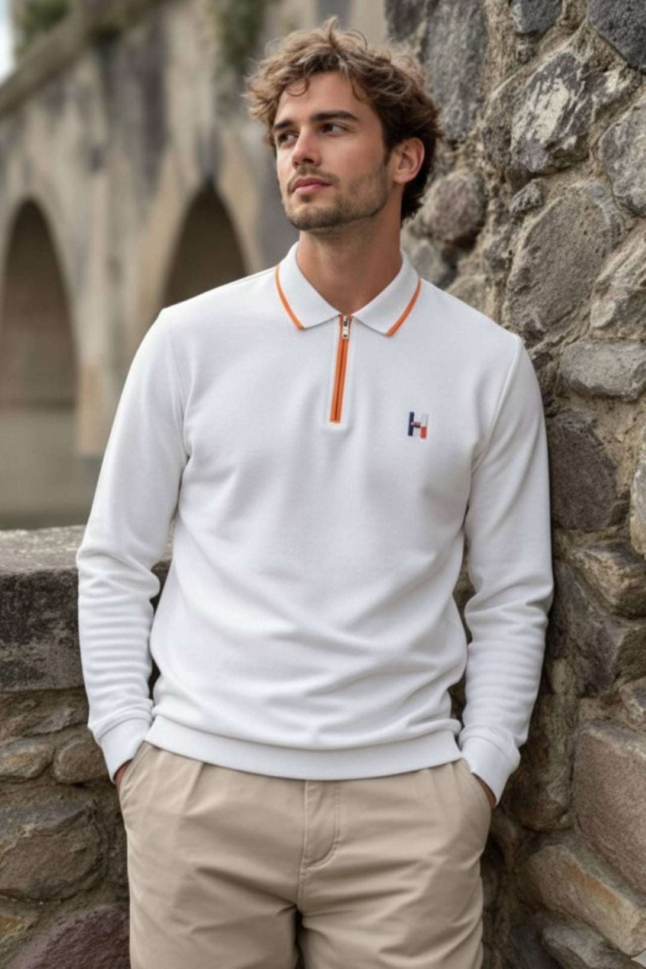 Dove Zipper Polo T