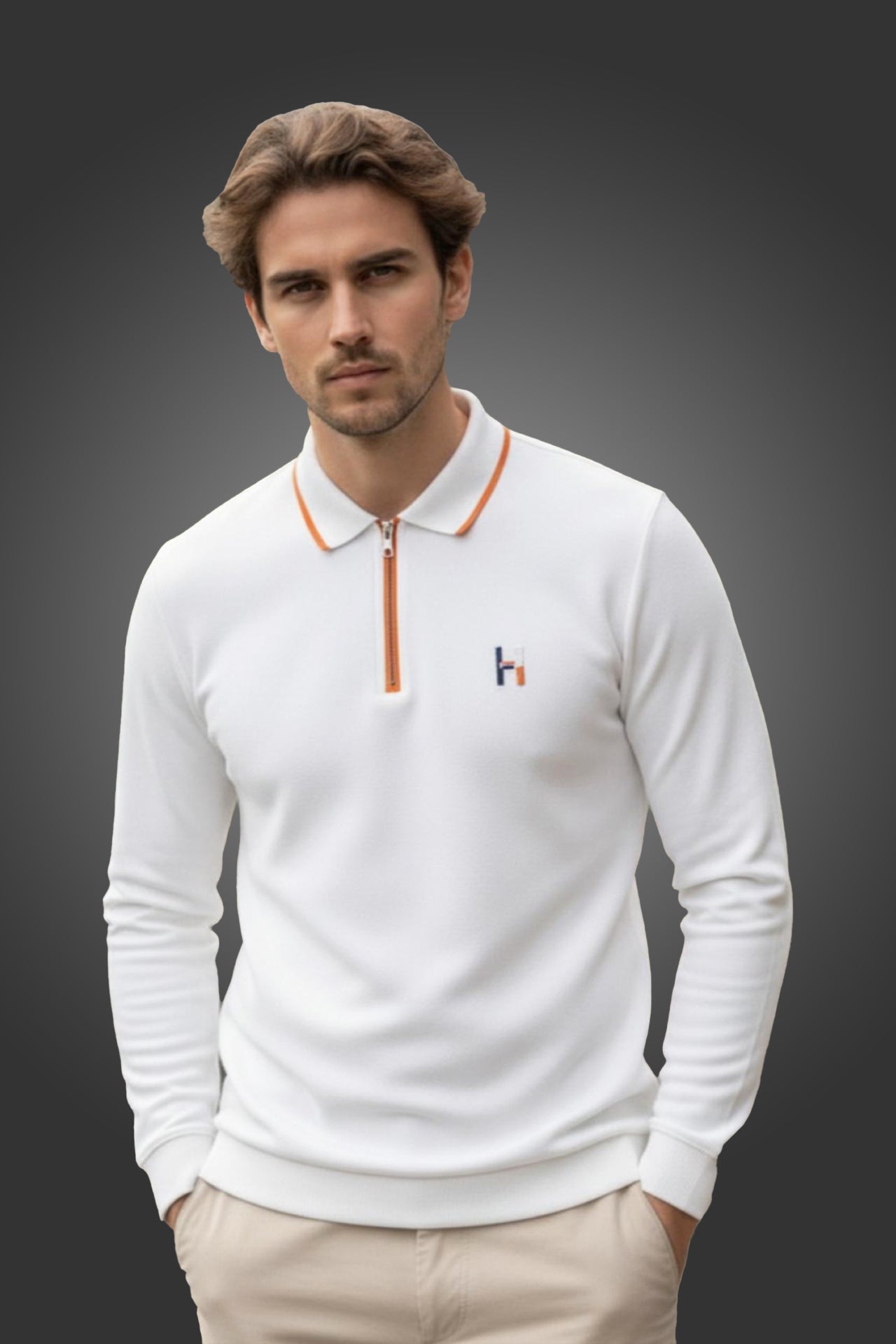 Dove Zipper Polo T