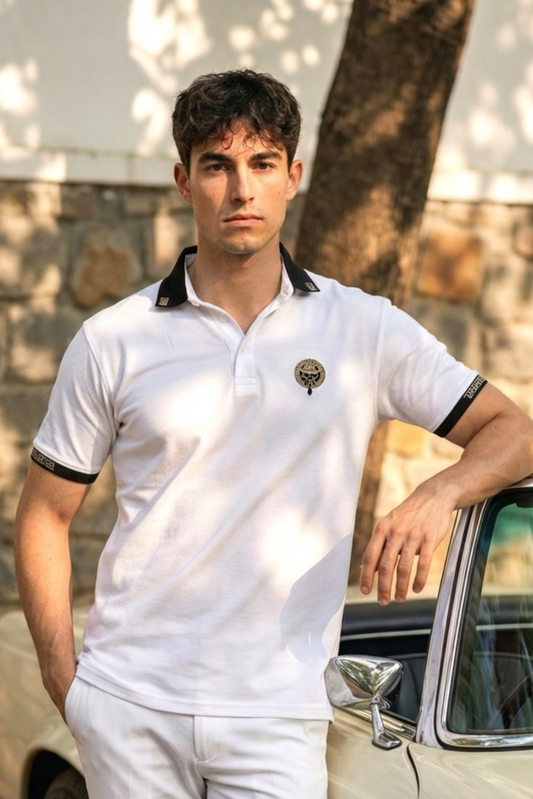 Pearl Embroidered Polo T