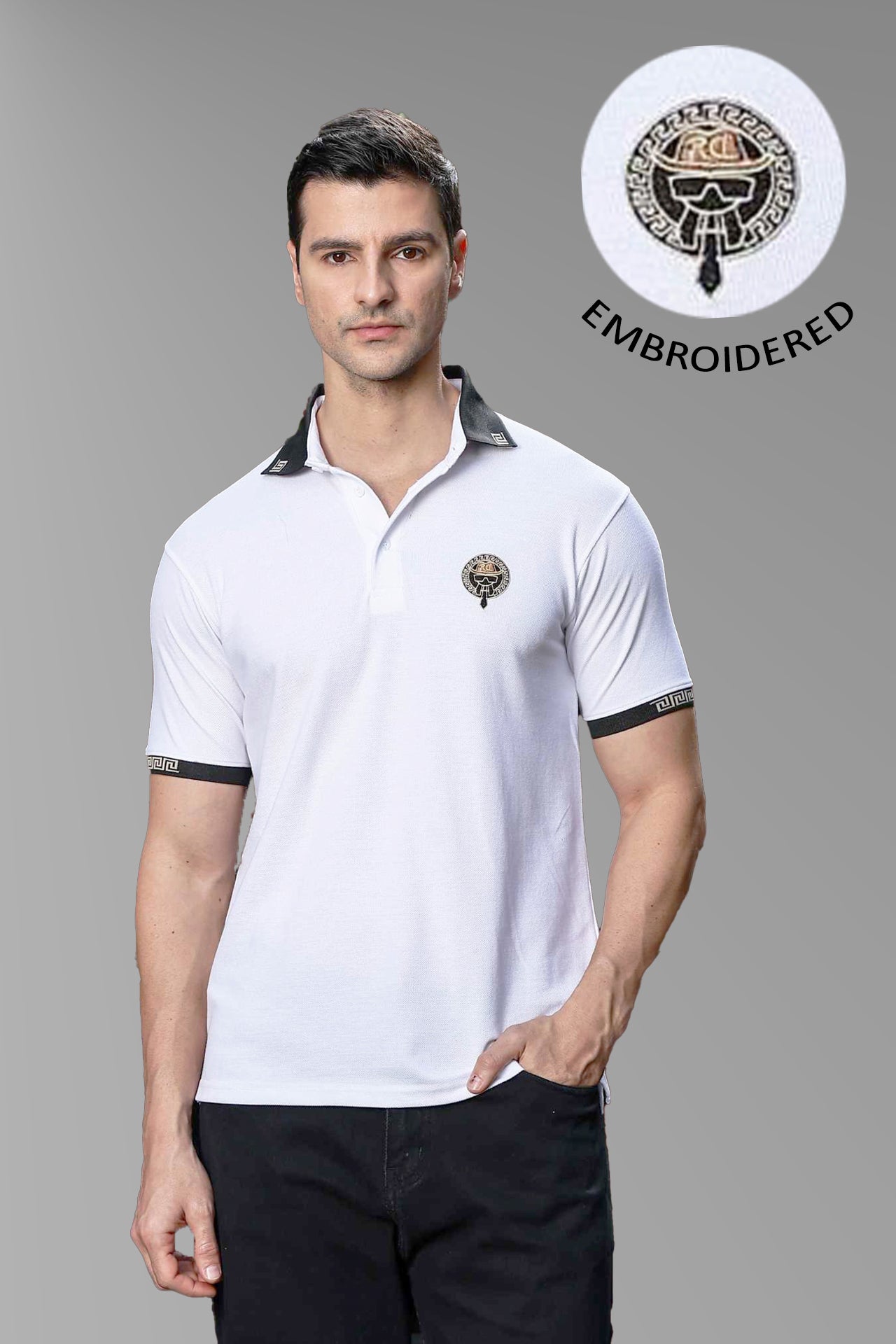 Pearl Embroidered Polo T