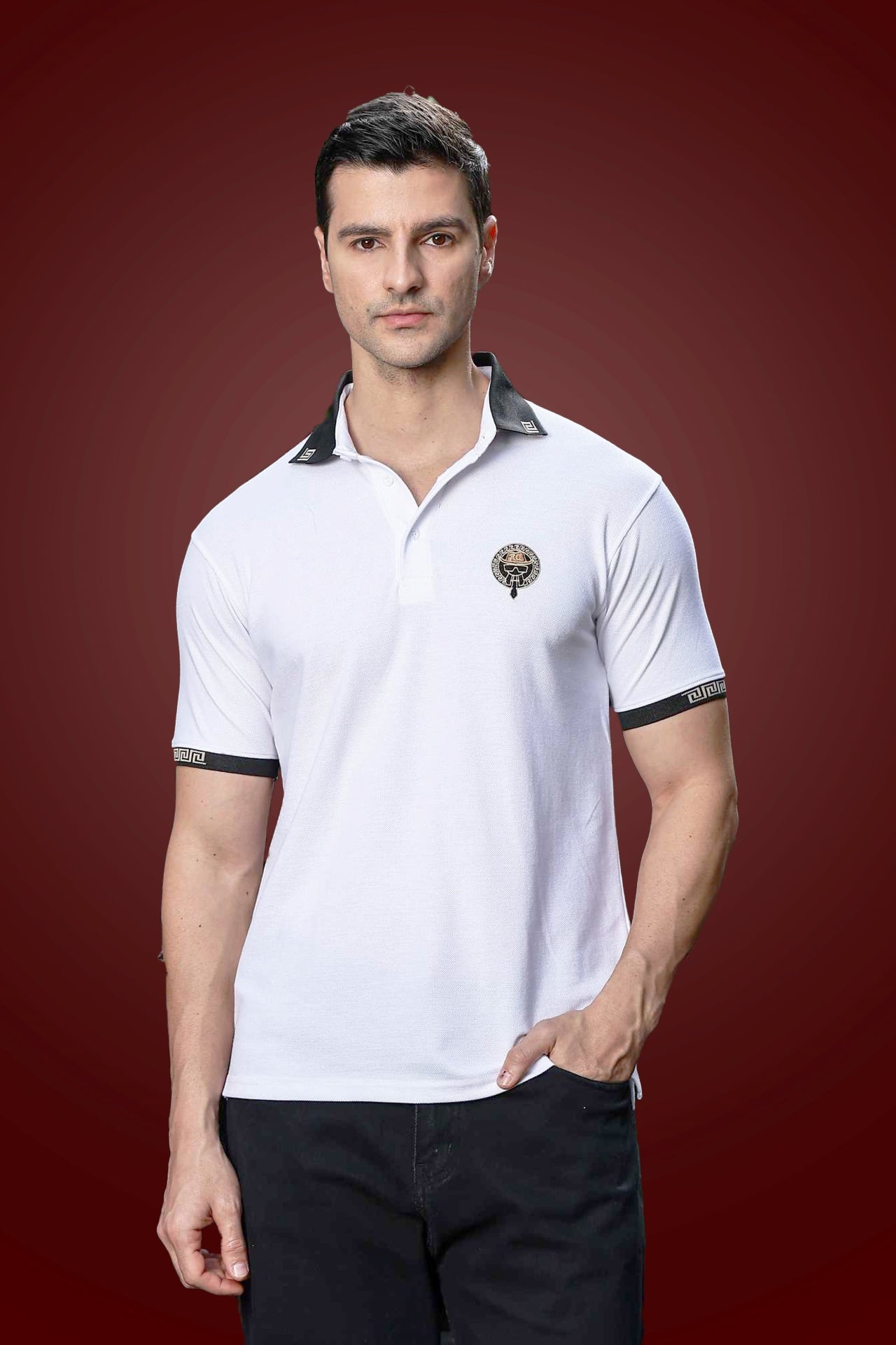 Pearl Embroidered Polo T