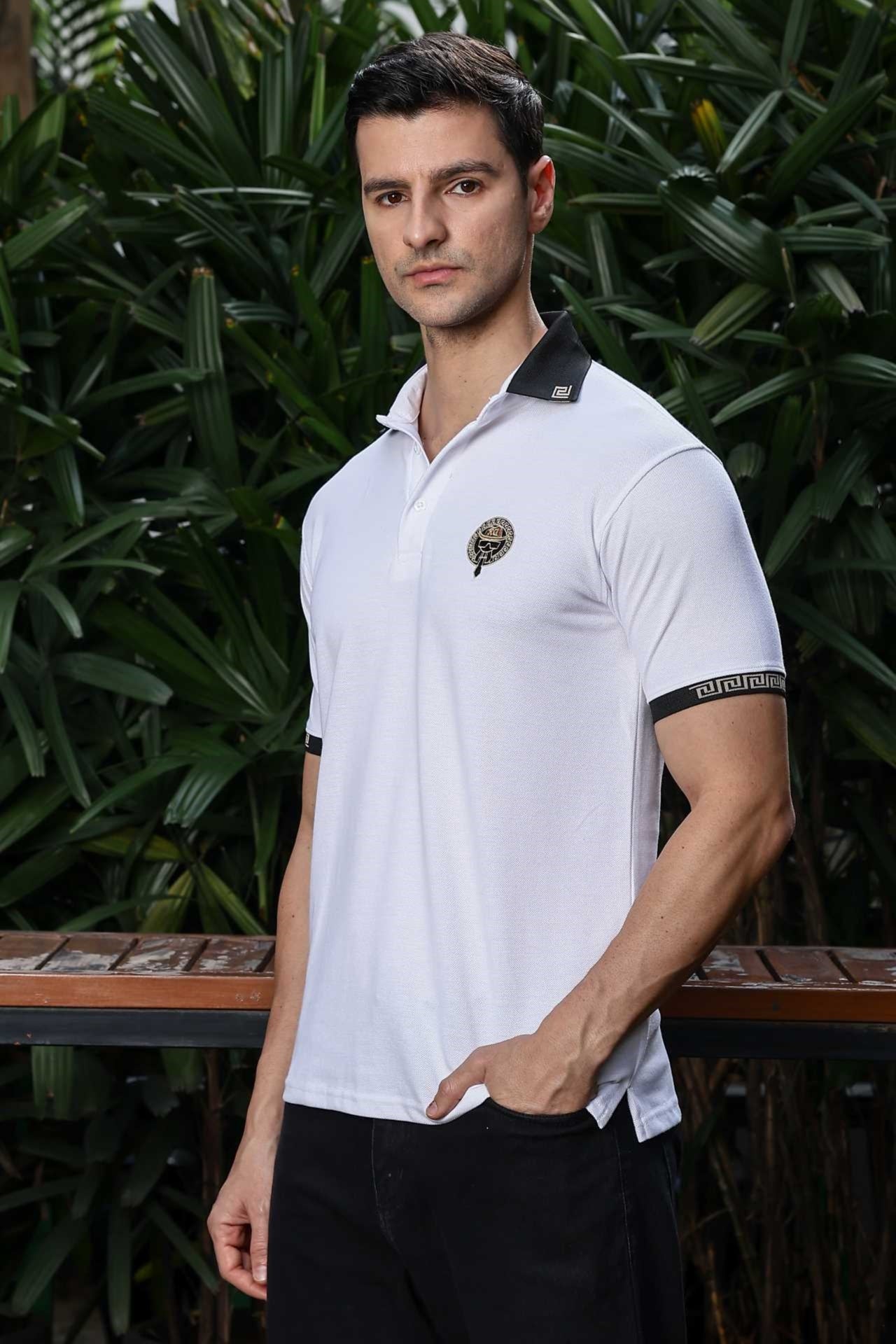 Pearl Embroidered Polo T