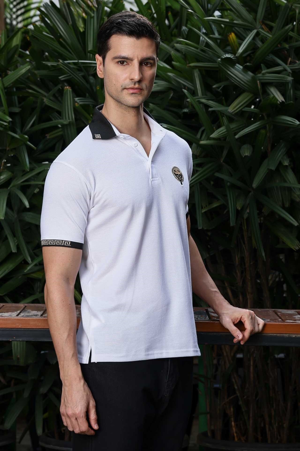 Pearl Embroidered Polo T