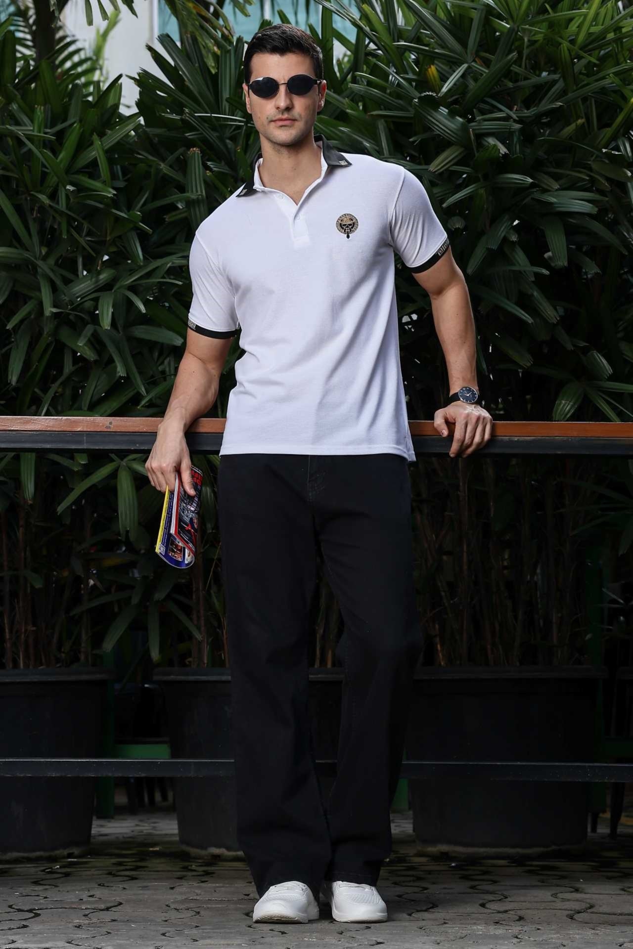 Pearl Embroidered Polo T