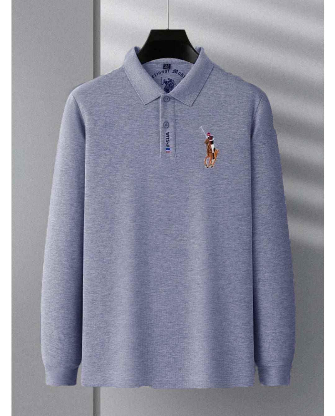 O'LYN LAVA GREY POLO COTTON MEN T-SHIRT