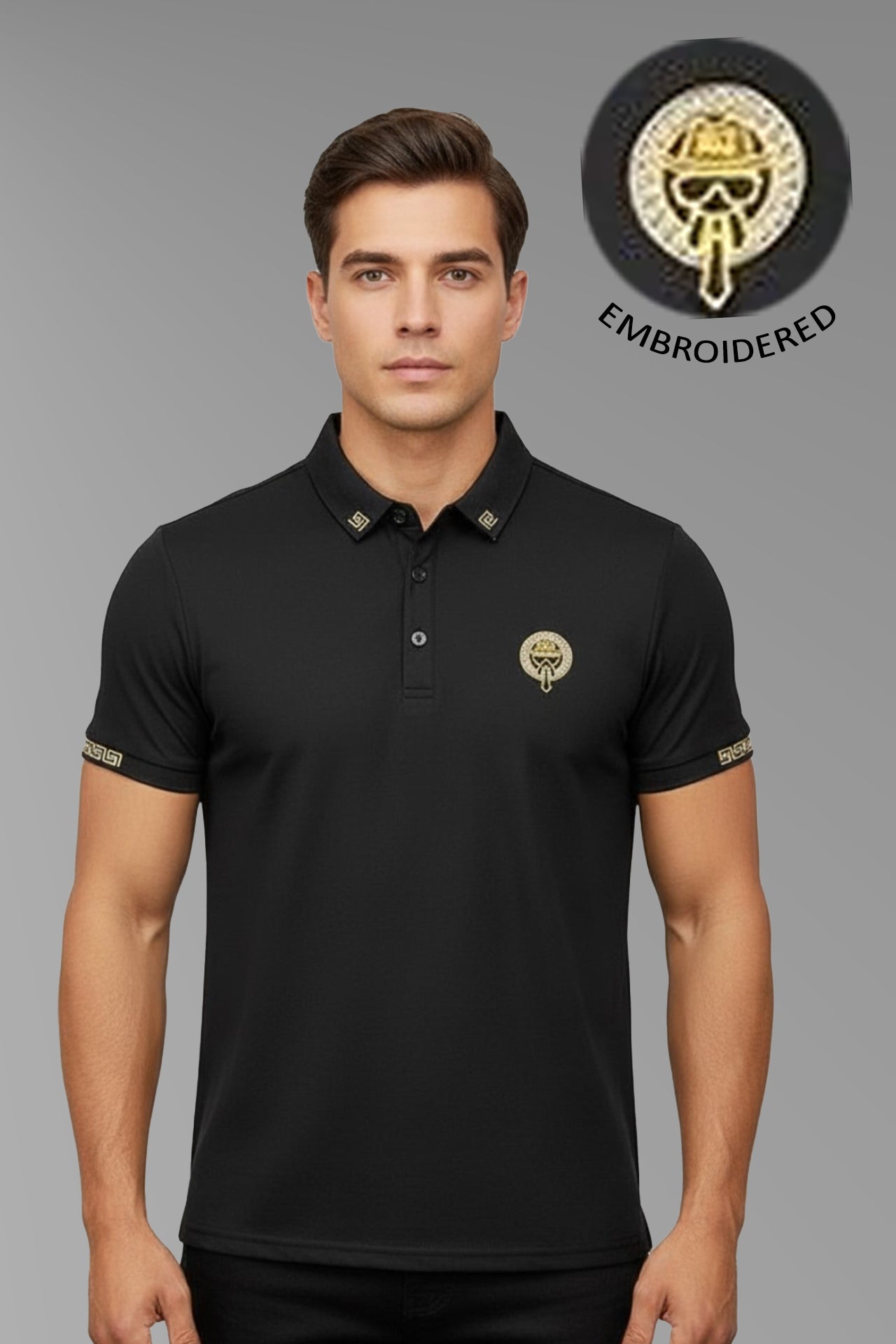 Pearl Embroidered Polo T