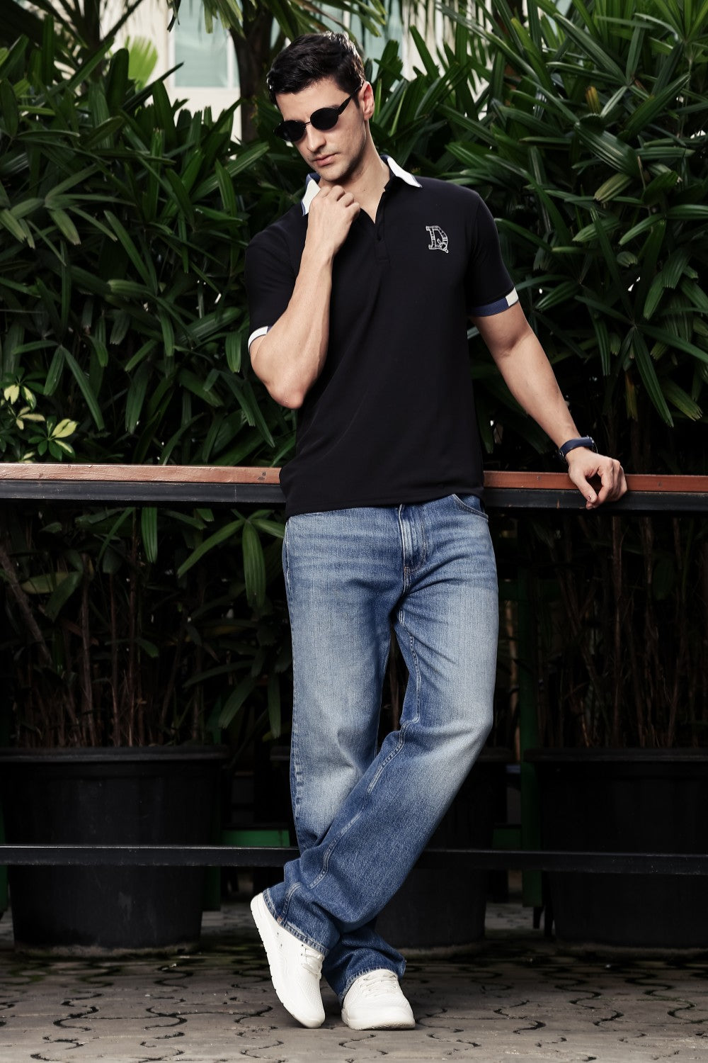 O'LYN CLOUD HALF SLEEVE POLO COTTON MEN TSHIRT