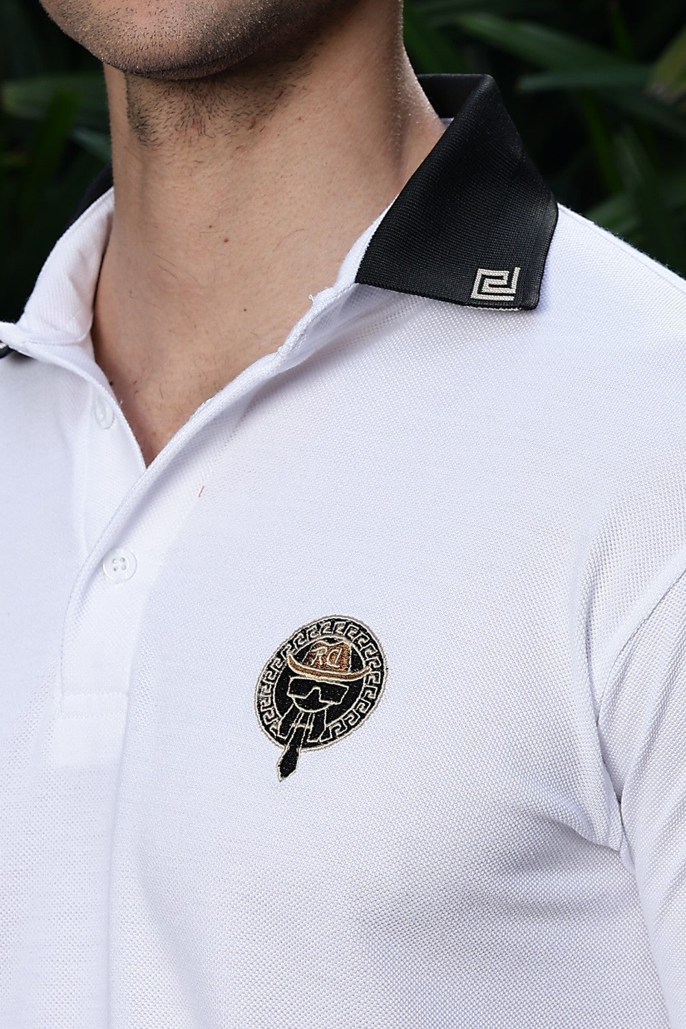 O'LYN PEARL WHITE  POLO COTTON MEN T-SHIRT