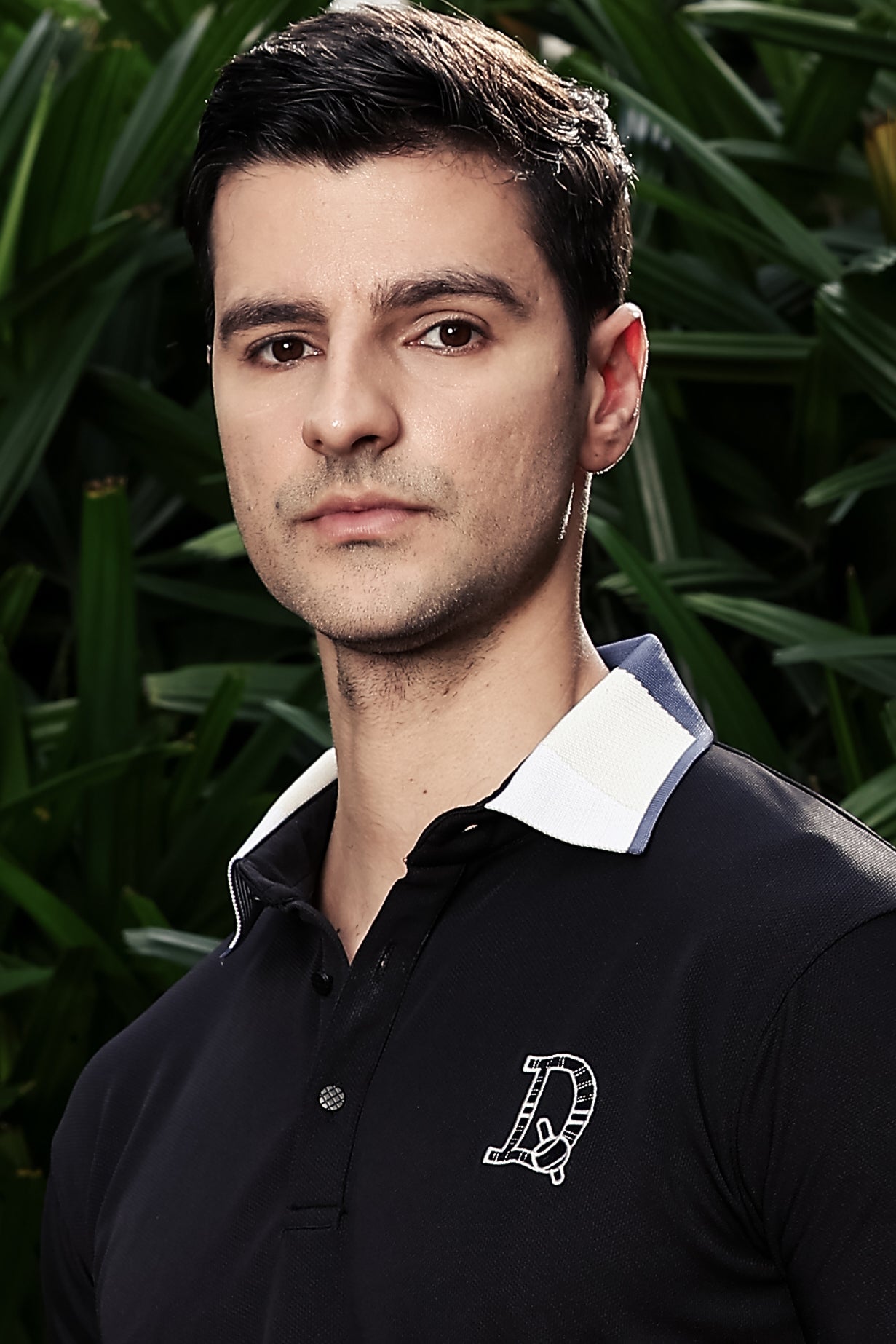 O'LYN PITCH BLACK POLO COTTON MEN T-SHIRT