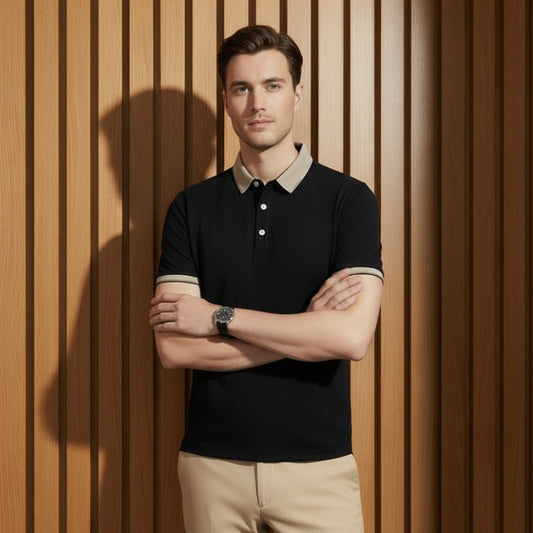 O'LYN EURO HALF SLEEVE POLO COTTON MEN TSHIRT