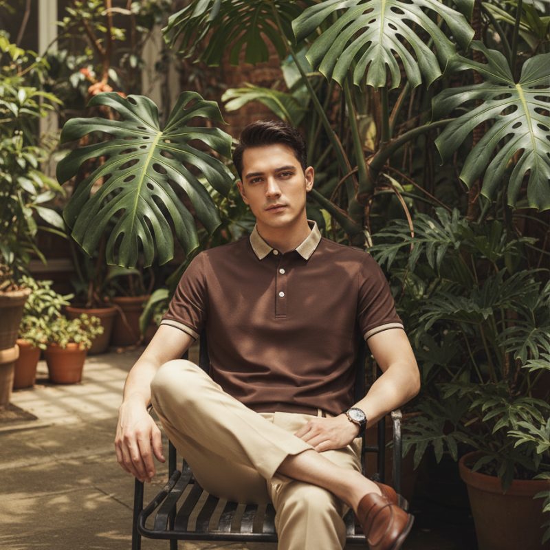 O'LYN EURO HALF SLEEVE POLO COTTON MEN TSHIRT