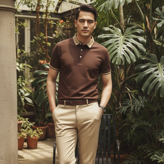 O'LYN EURO HALF SLEEVE POLO COTTON MEN TSHIRT