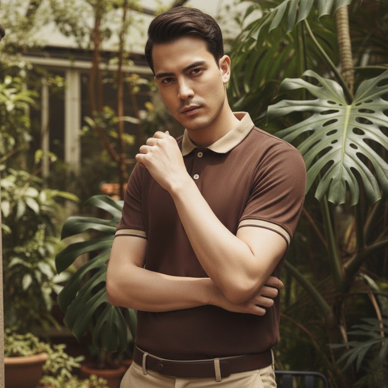 O'LYN EURO HALF SLEEVE POLO COTTON MEN TSHIRT