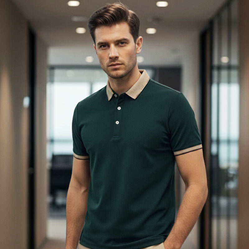 O'LYN EURO HALF SLEEVE POLO COTTON MEN TSHIRT