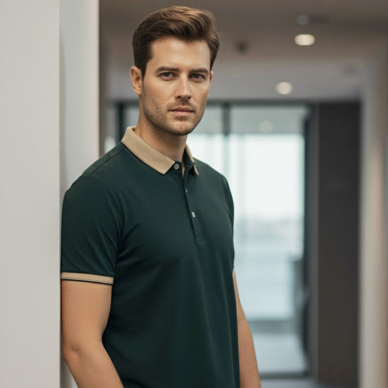 O'LYN EURO HALF SLEEVE POLO COTTON MEN TSHIRT