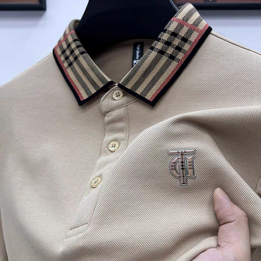O'LYN COOKIE BROWN POLO COTTON MEN T-SHIRT